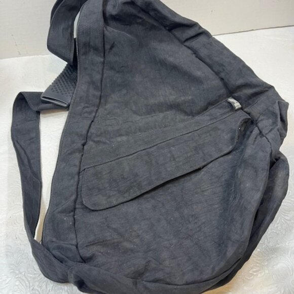 AmeriBag Classic Healthy Back Bag Tote Distressed Nylon Medium (Black) - Picture 4 of 16